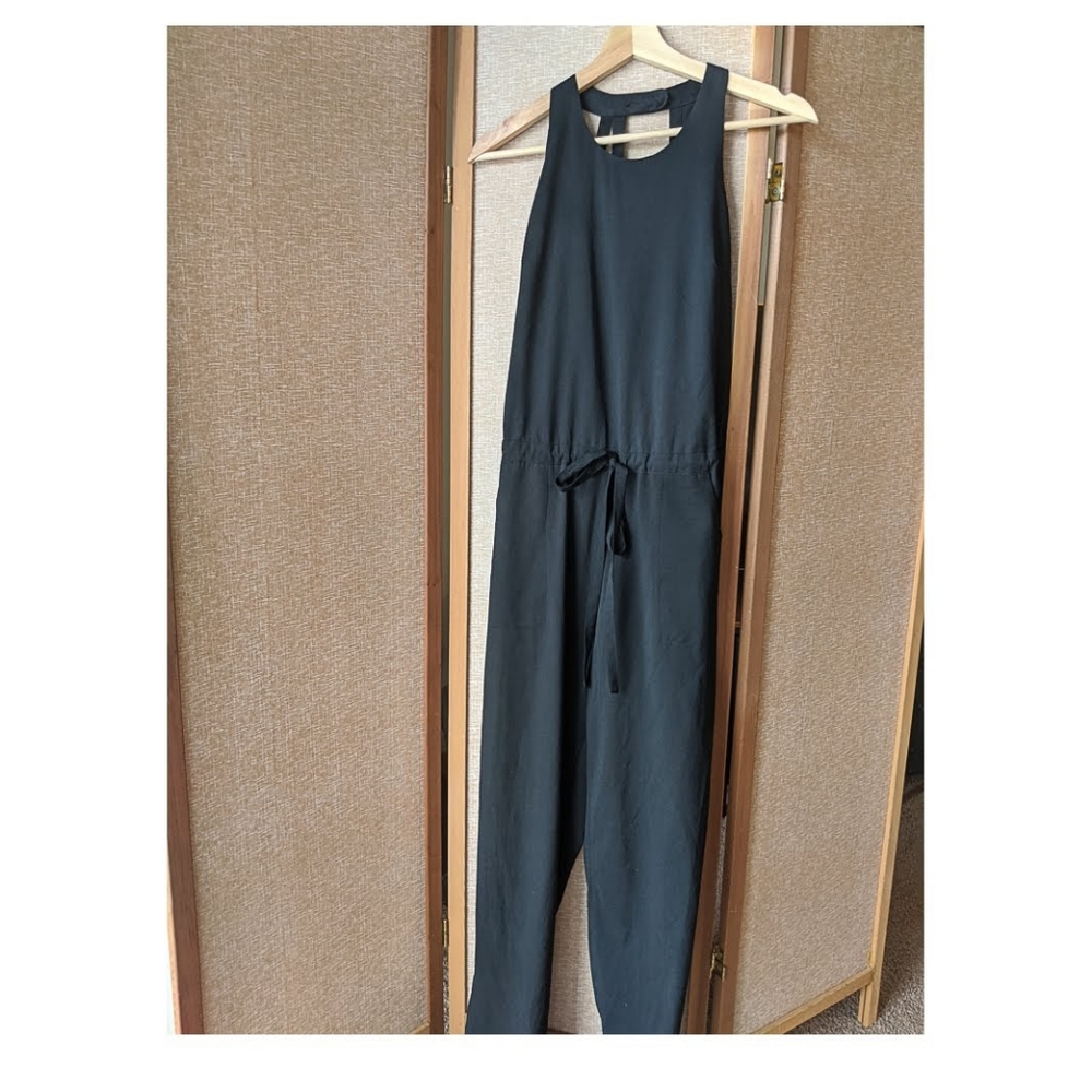 Black backless jumpsuit